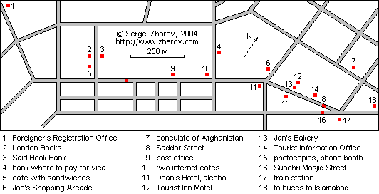 Map of that part of Peshawar where you will operate.