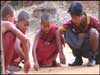 Little monks play